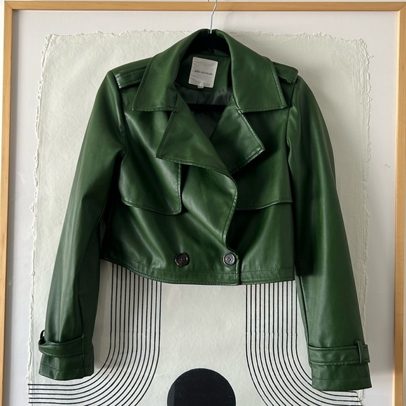 AVEC LE FILLES FAUX LEATHER JACKET ANTHROPOLOGIE - Picture 1 of 14